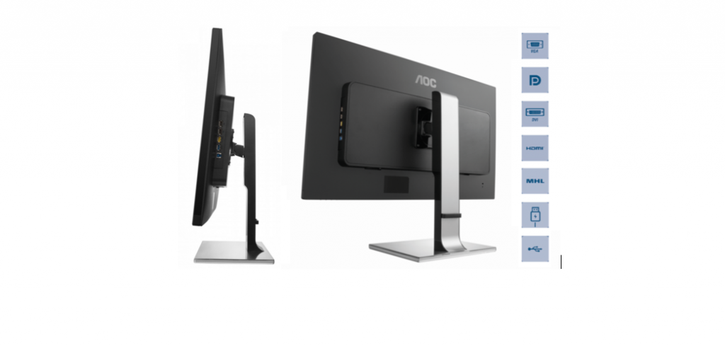 DisplayPort, HDMI cu MHL, DVI, VGA, USB 3.0: Un monitor, mai multe conexiuni