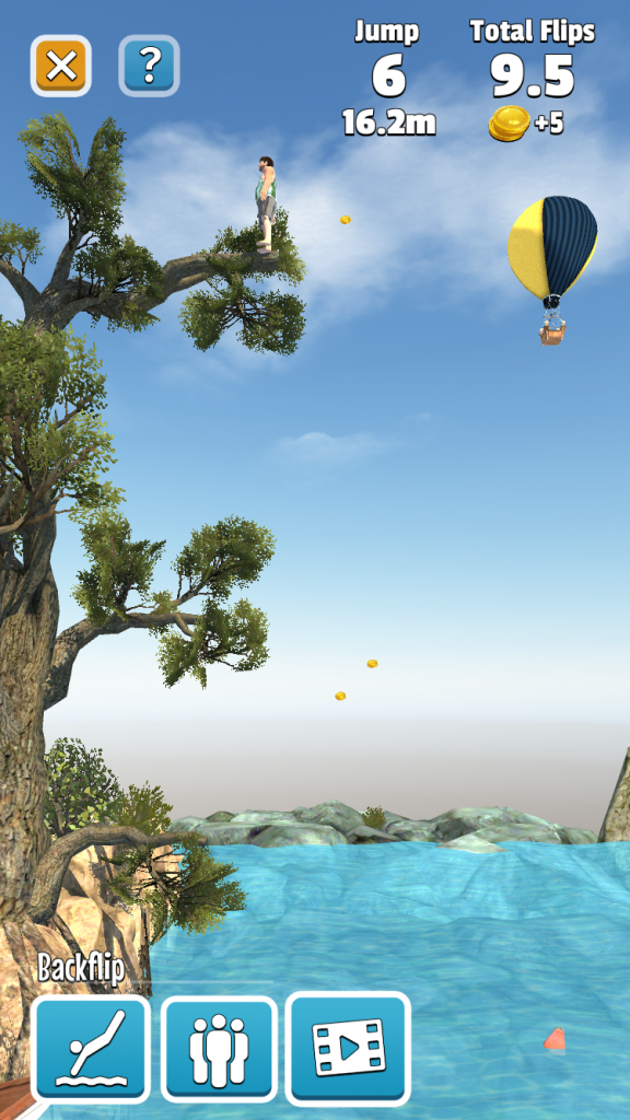 flip diving