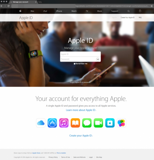 phishing apple