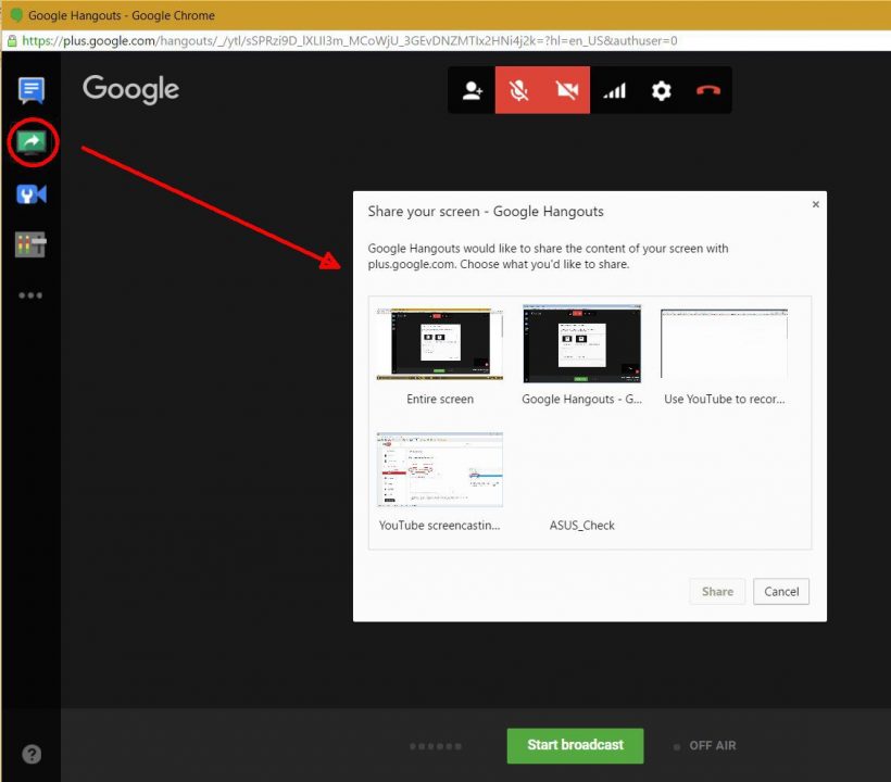 inregistrare ecran youtube