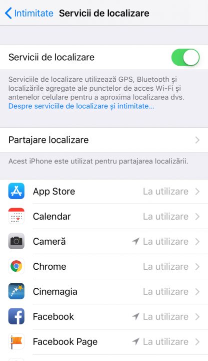 setari utile iphone