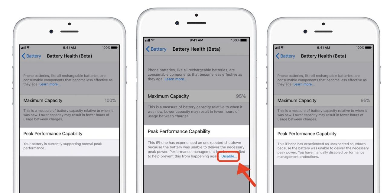 verificare baterie iphone