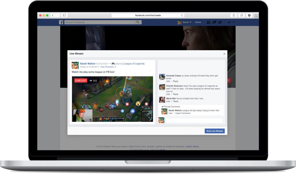 facebook game streaming