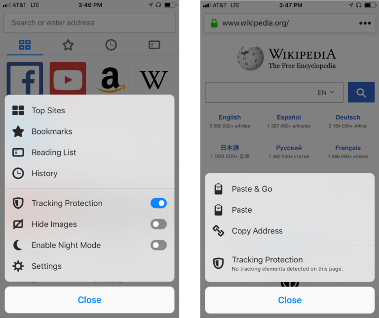Tracking Protection Firefox