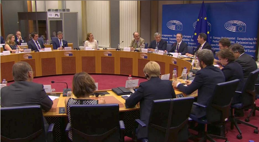audiere mark zuckerberg parlamentul european