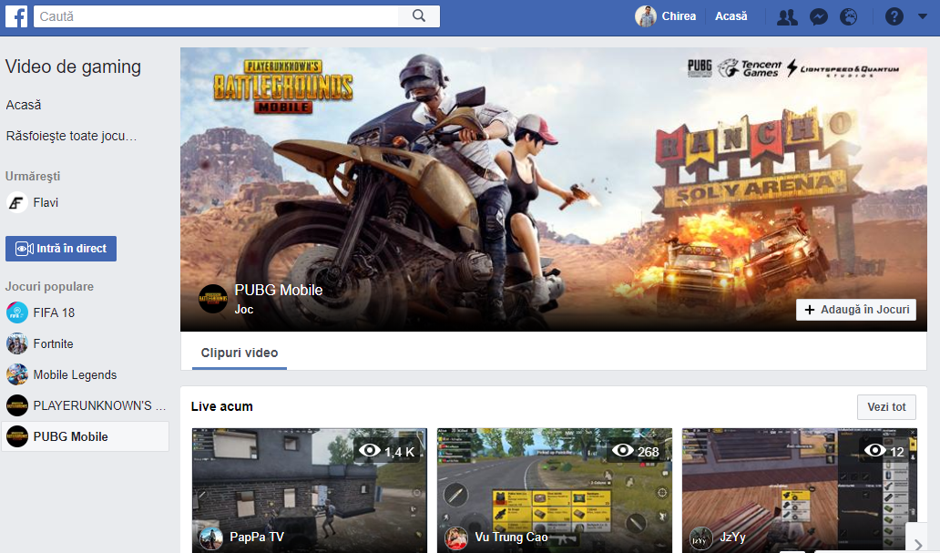 streaming jocuri facebook