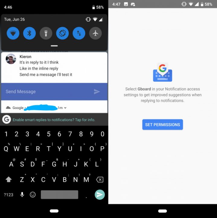 raspunsuri inteligente gboard