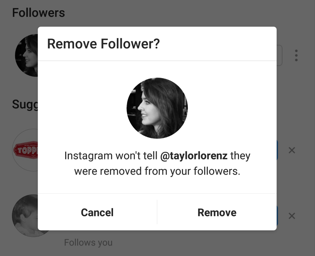 stergere urmaritori instagram