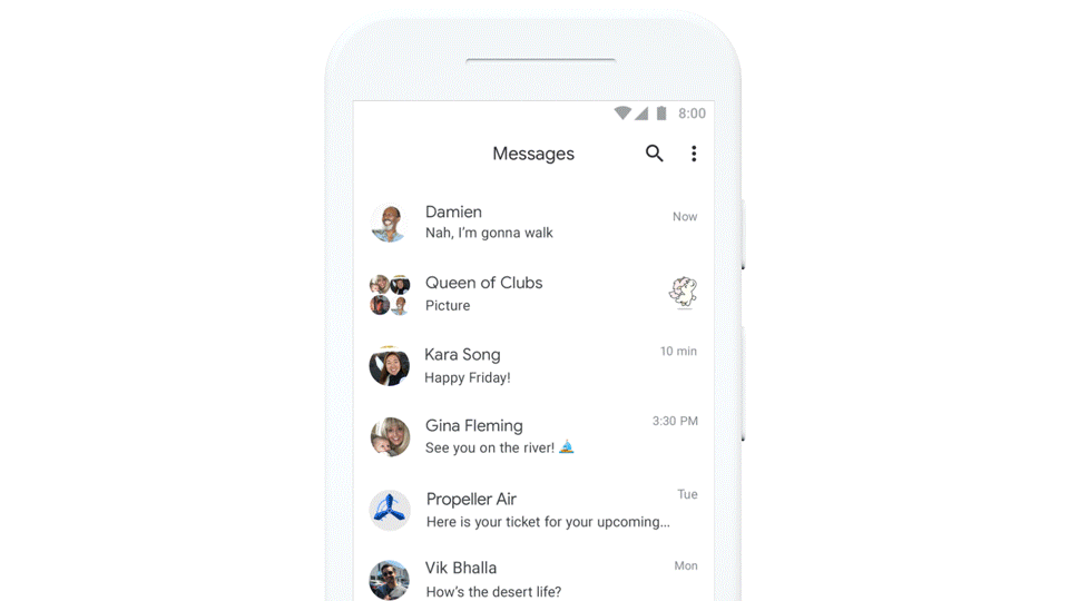 cautare android messages