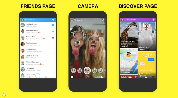 snapchat redesign