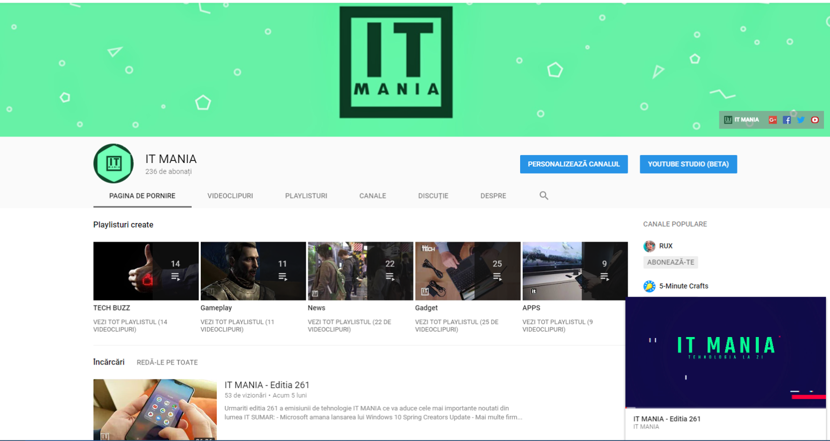 player mini youtube