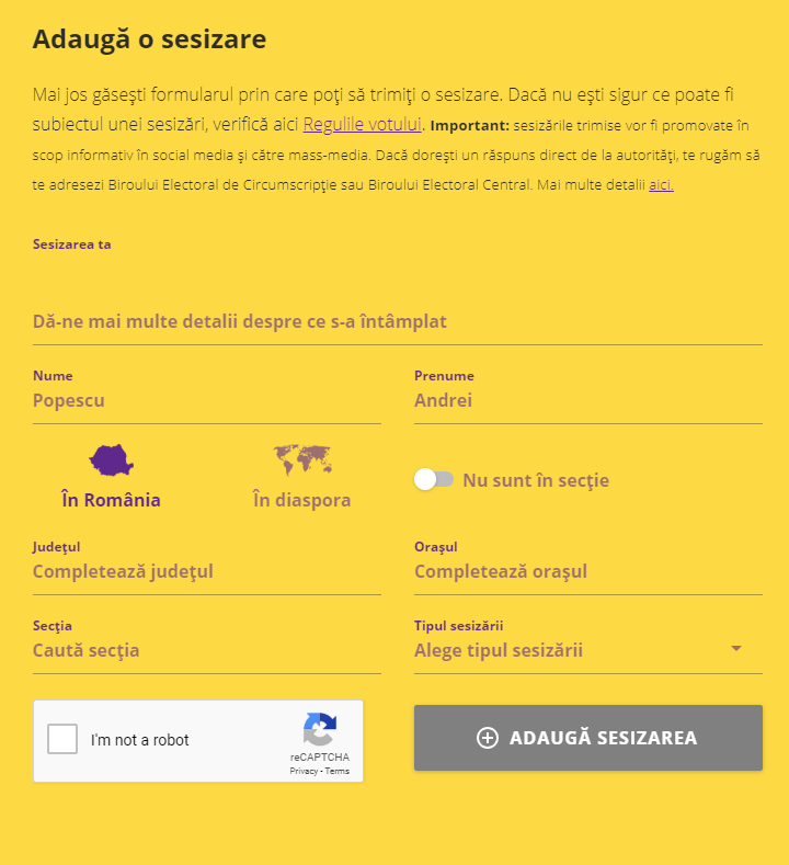 monitorizare vot
