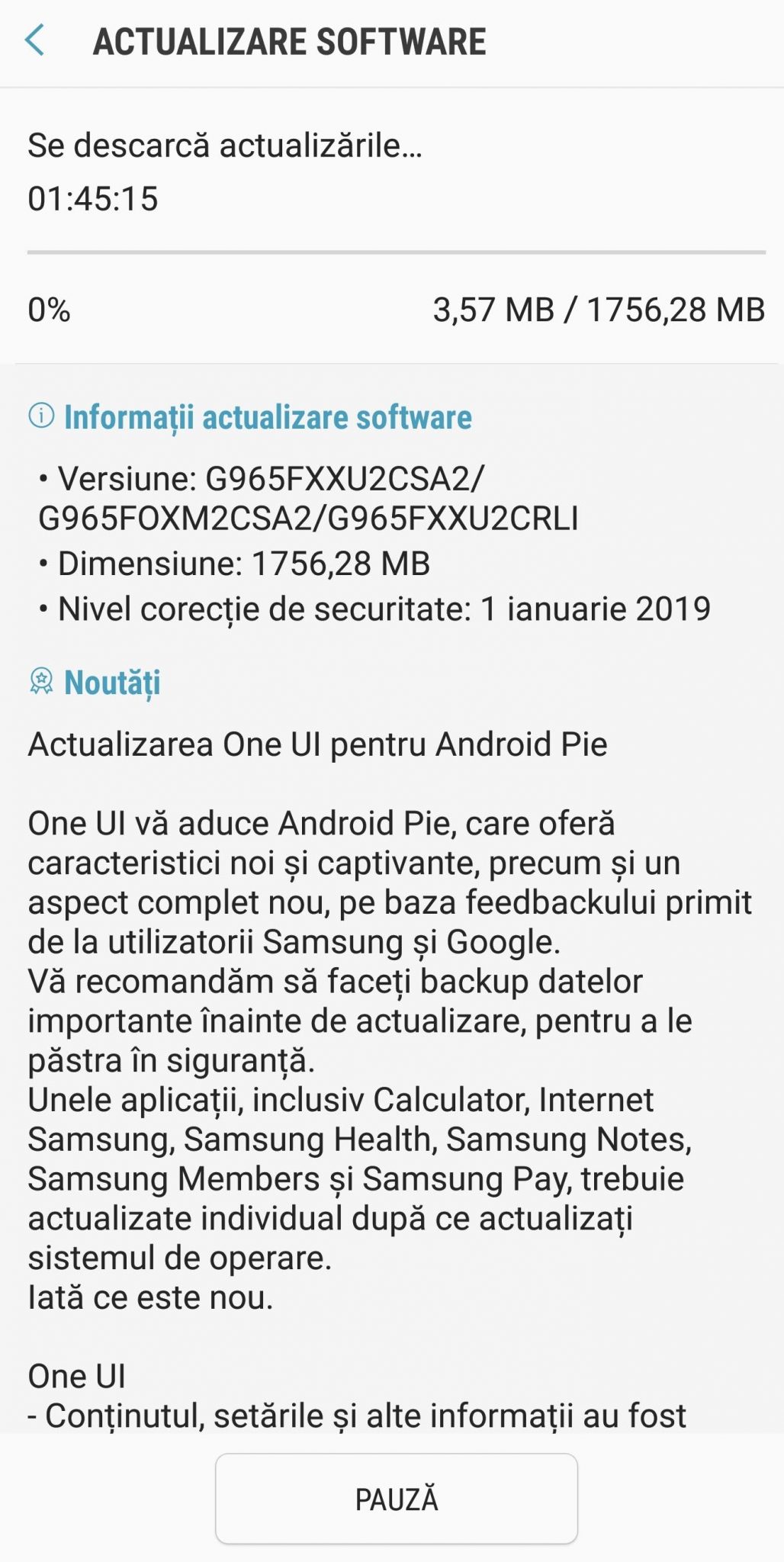 android 9 pie galaxy s9