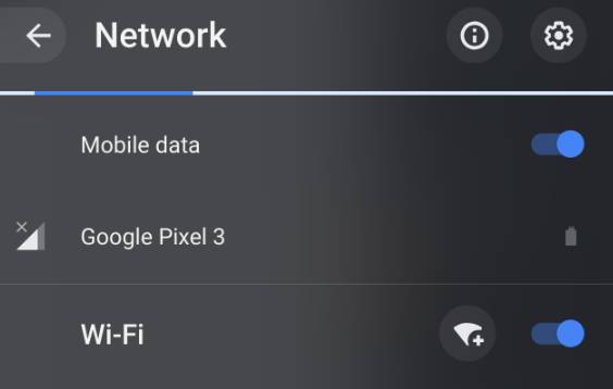 Chromebook Instant Tethering