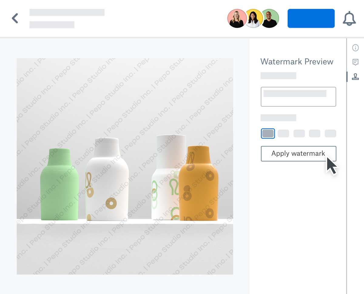 dropbox watermark