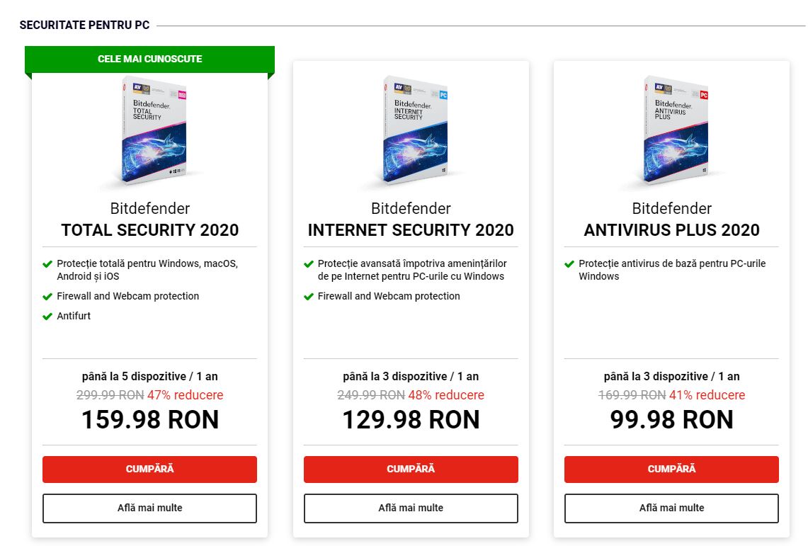 preturi bitdefender 2020