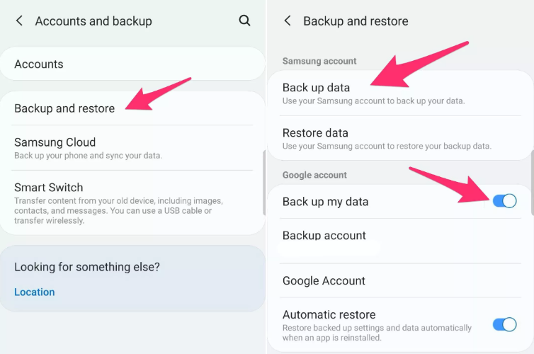 backup telefon android