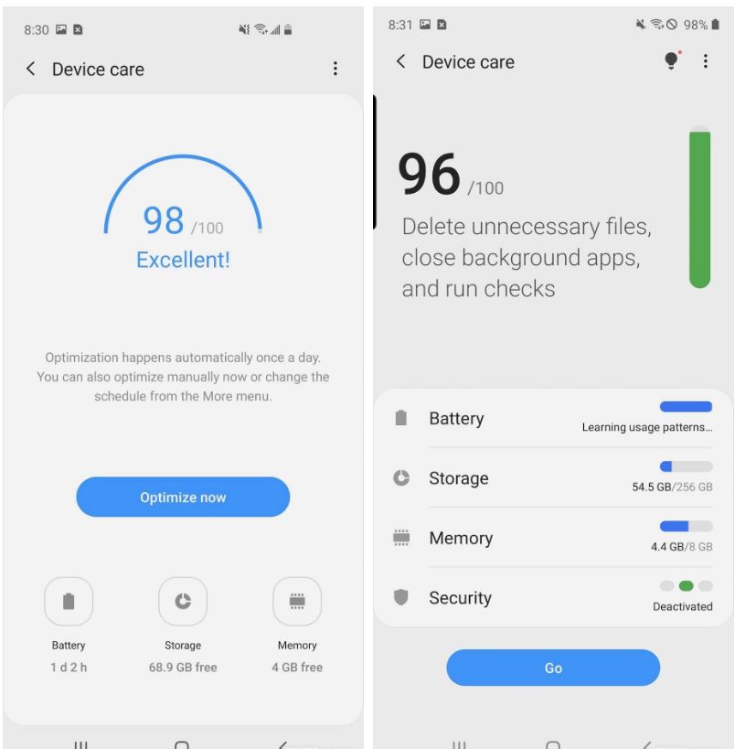 device care one ui 2.0