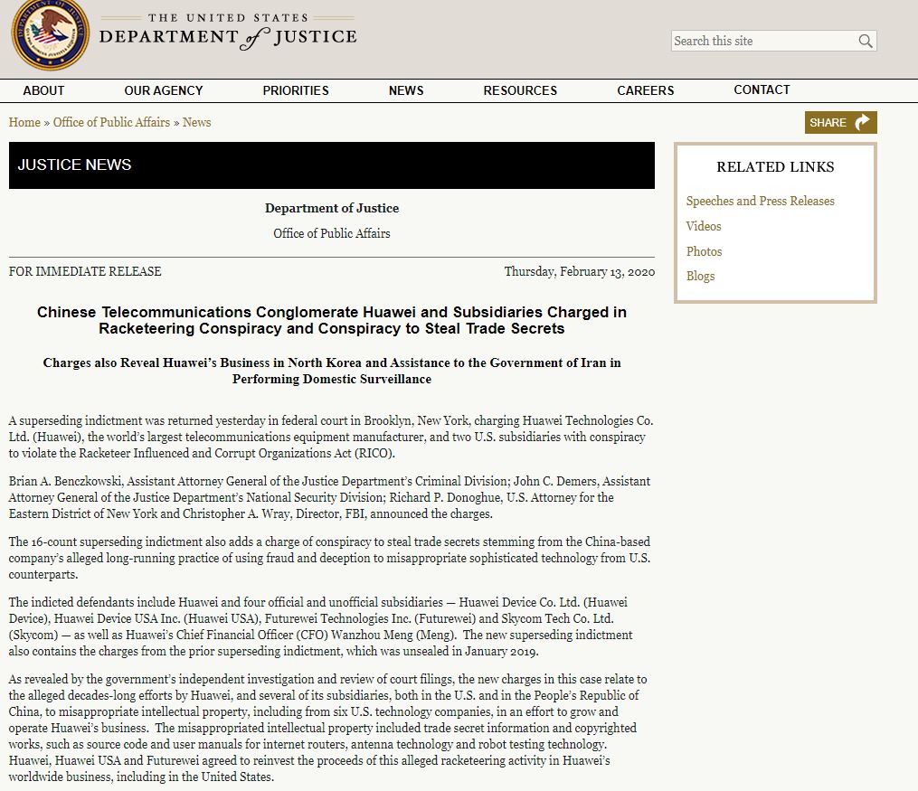 acuzatii spionaj huawei sua