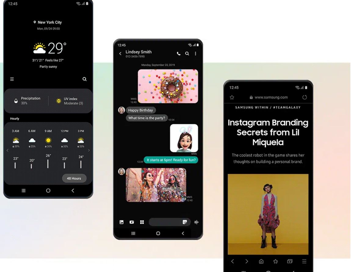 dark mode one ui 2