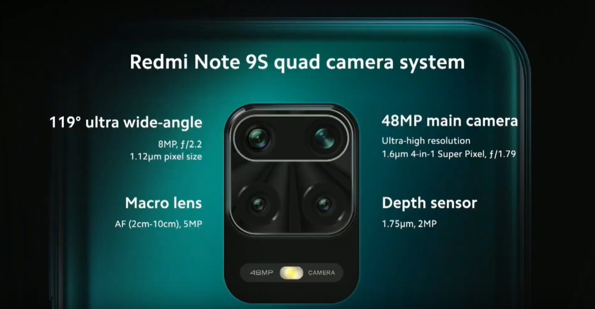 camera redmi note 9s