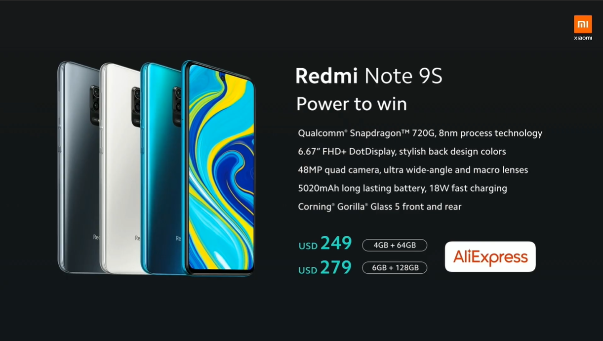 xiaomi redmi note 9s