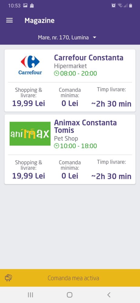 cumparaturi online alimente
