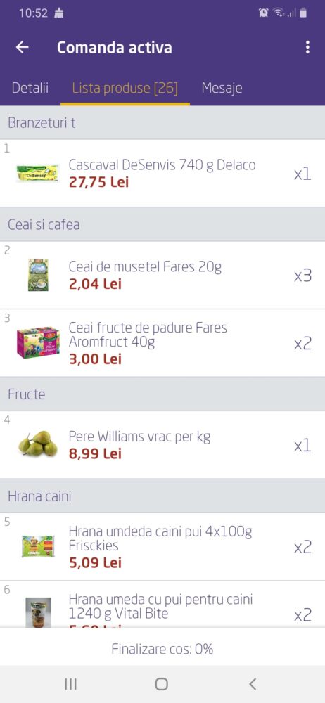 cumparaturi online alimente