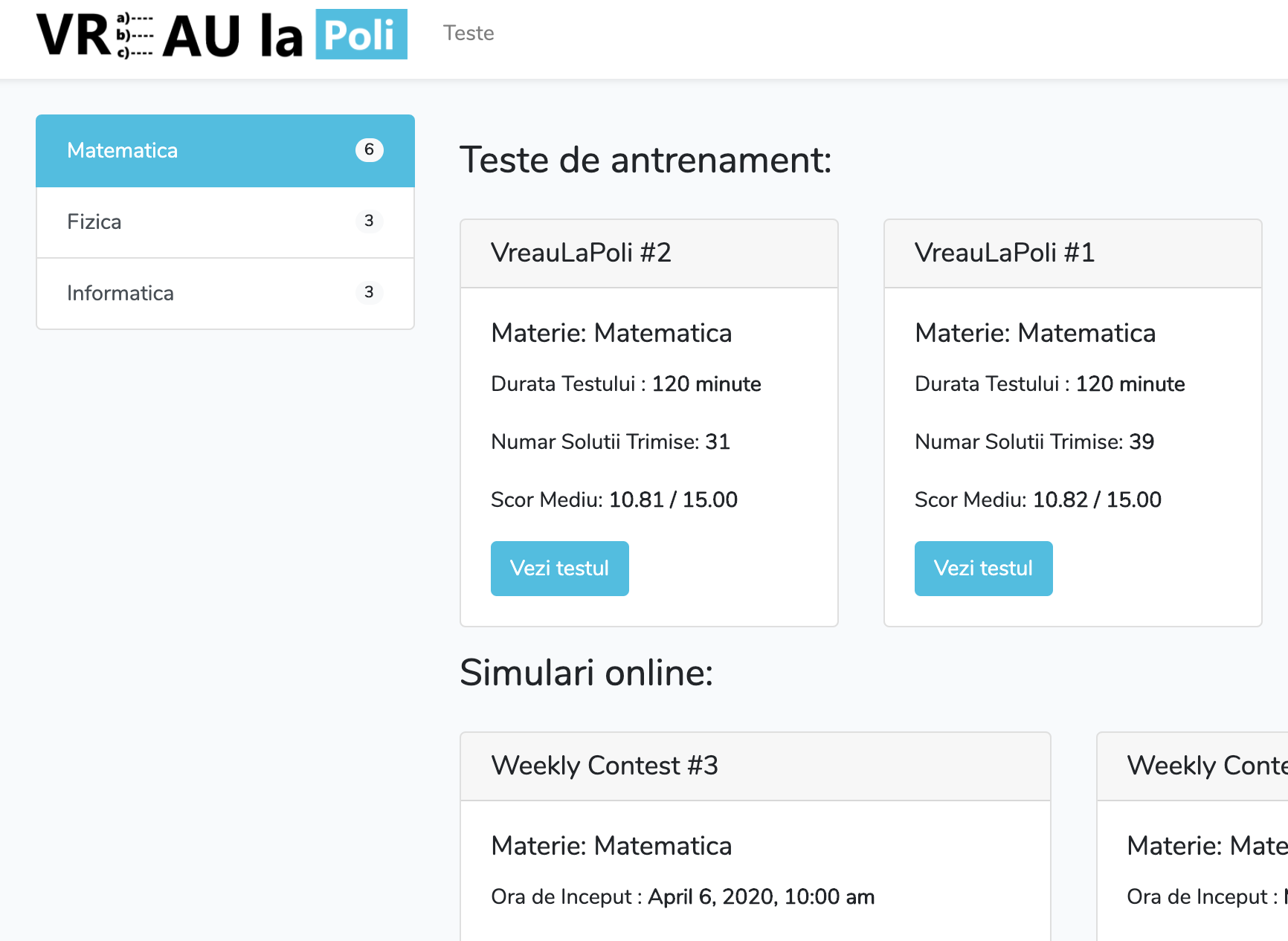 platforma pregatire facultate