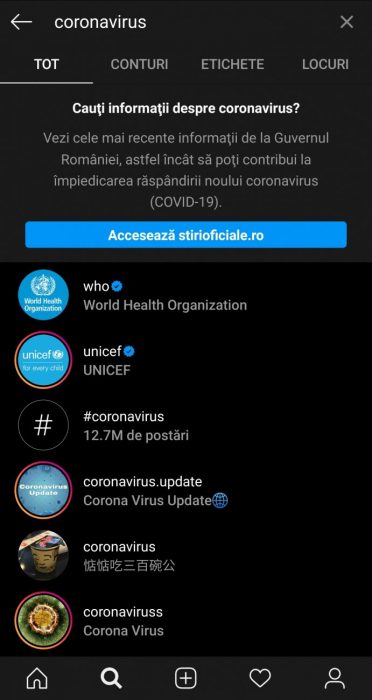 instagram coronavirus