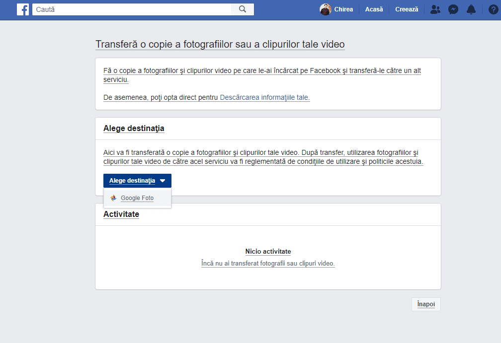transfer facebook google photos