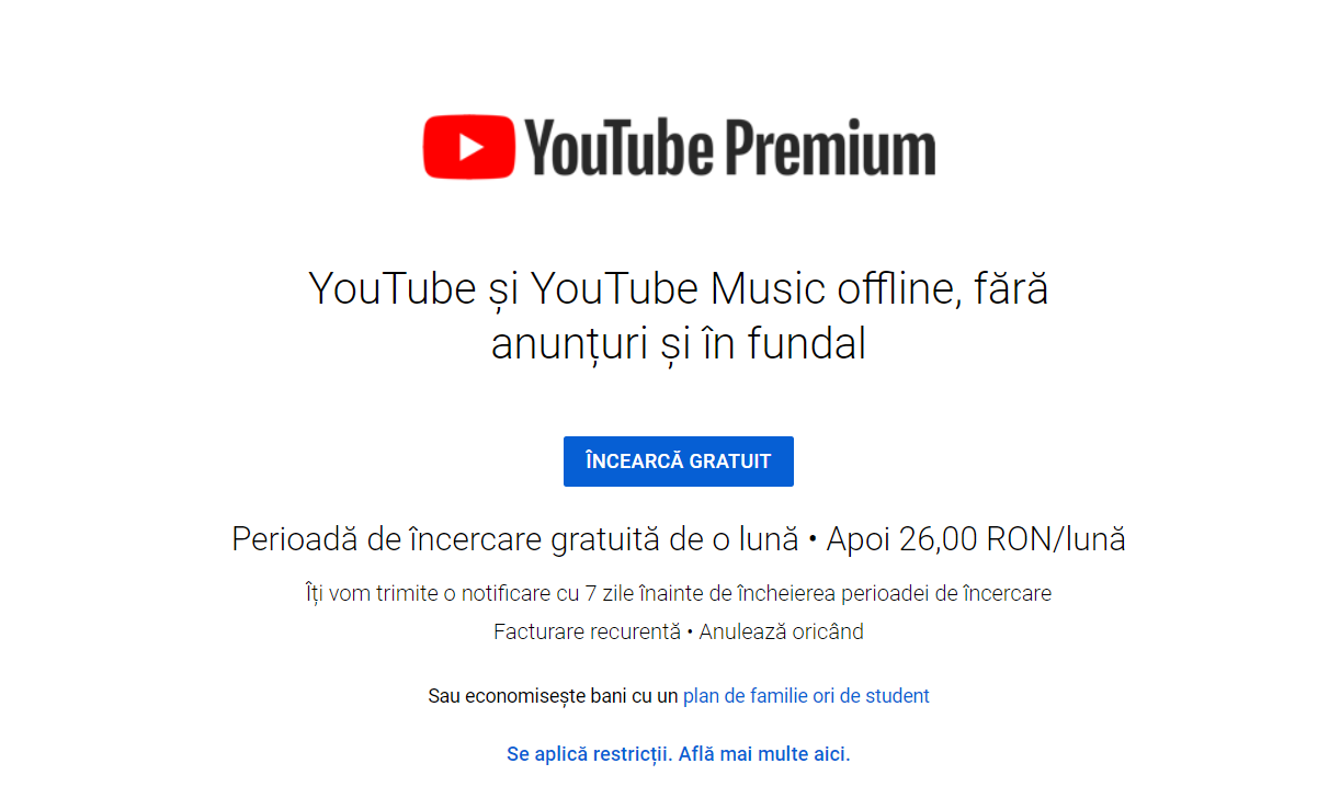 utilizatori youtube premium