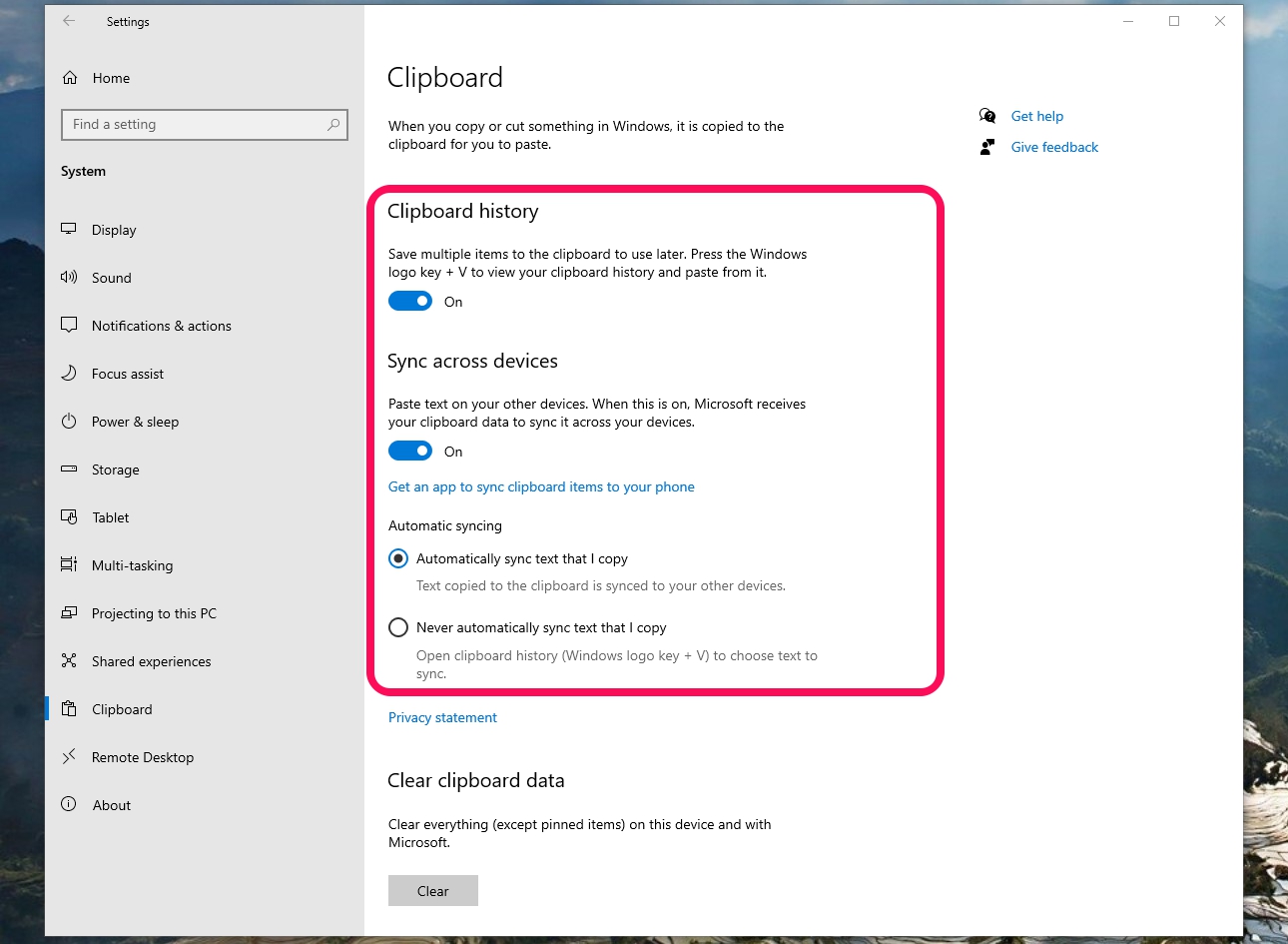 cloud clipboard