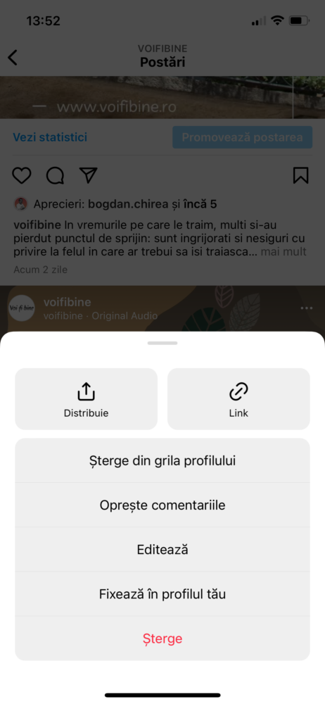 funcții instagram