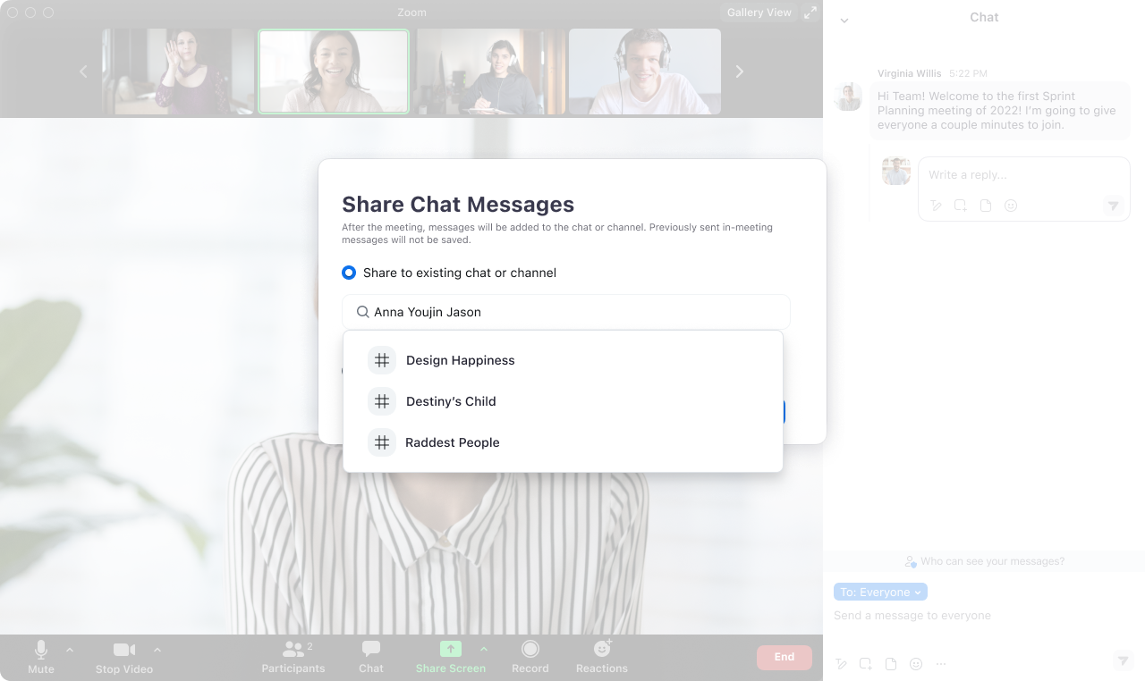 zoom chat