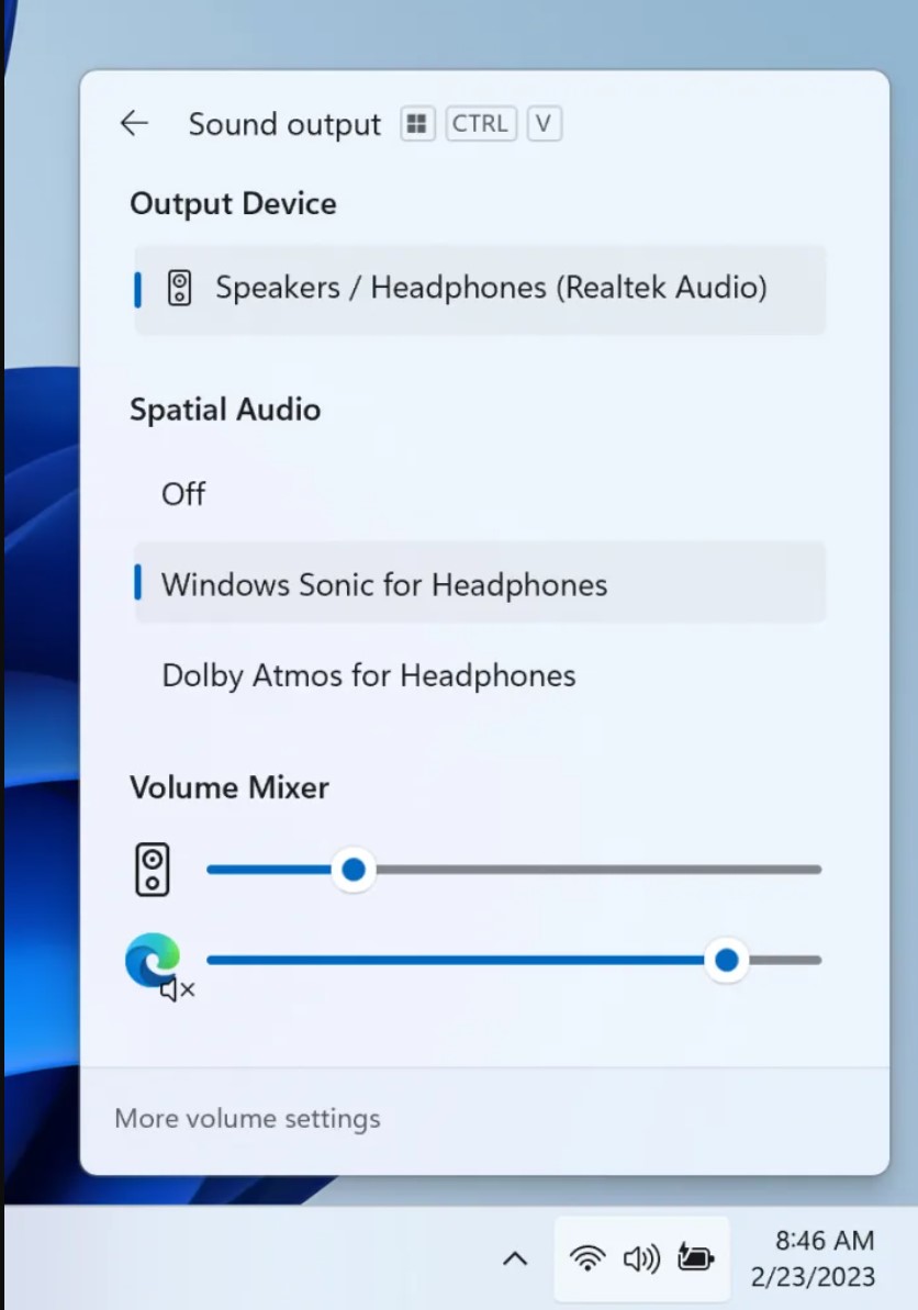 mixer volum sunet windows 11
