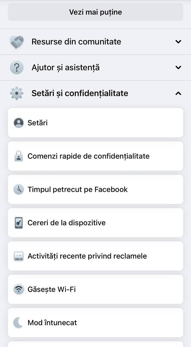 memoria cache Facebook pe iPhone