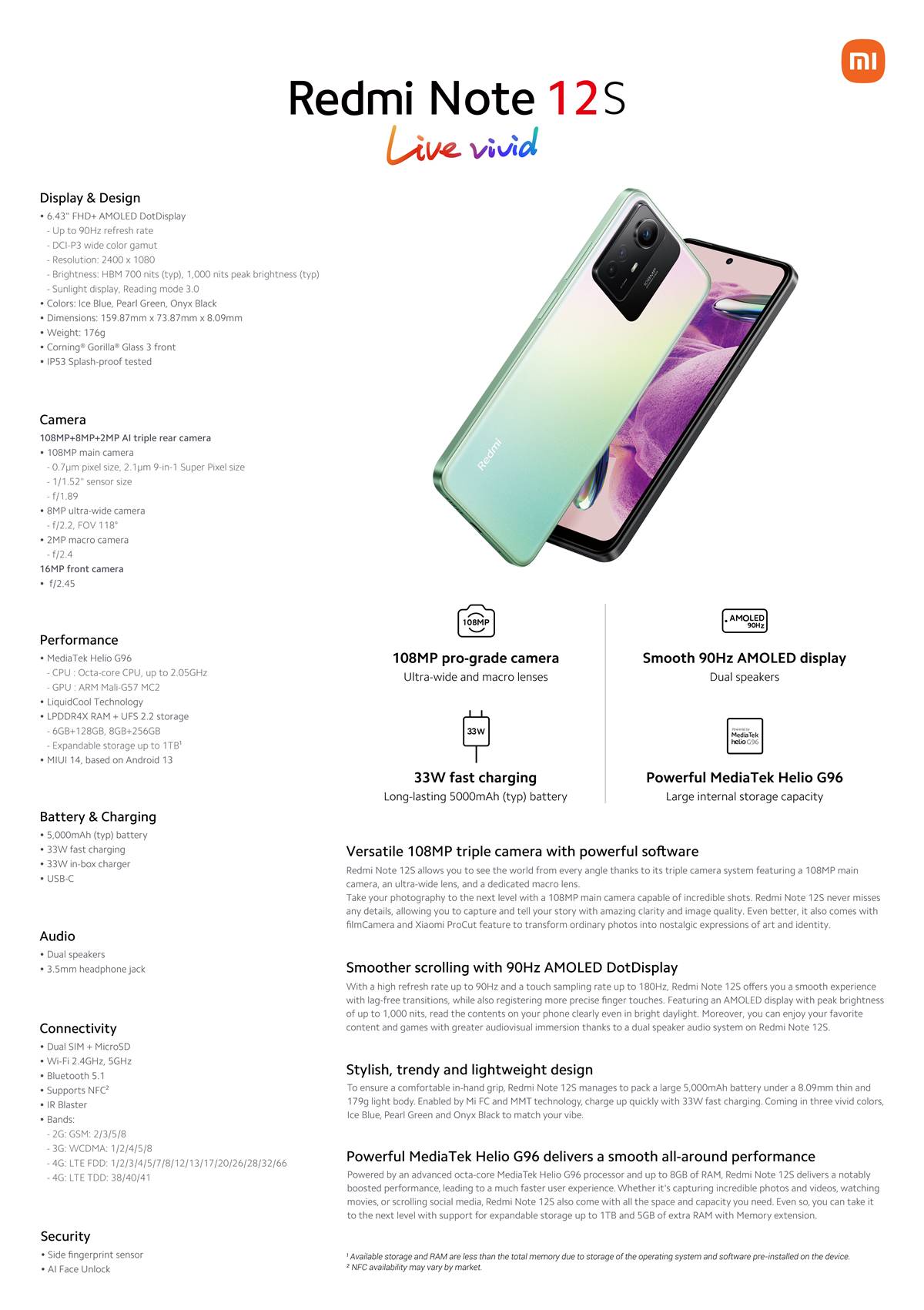 redminote12s one pager