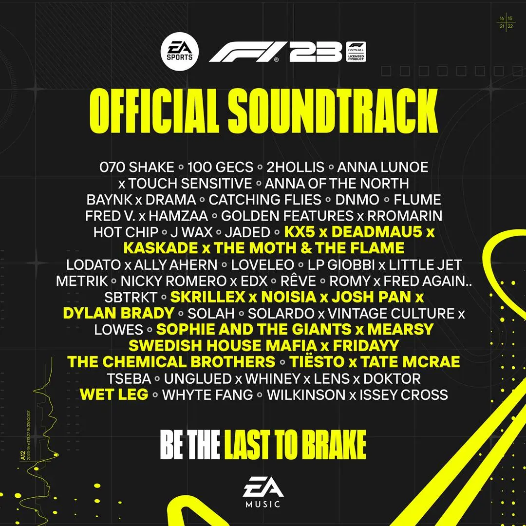 f1 23 official soundtrack
