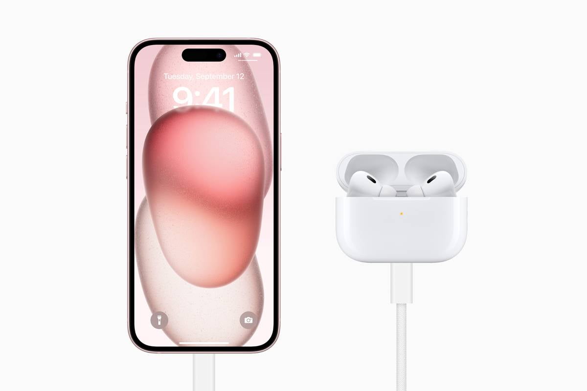 apple iphone 15 lineup airpods pro 2nd gen usb c connection 230912