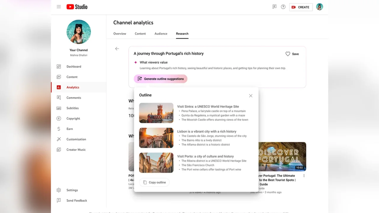 youtube studio ai tool