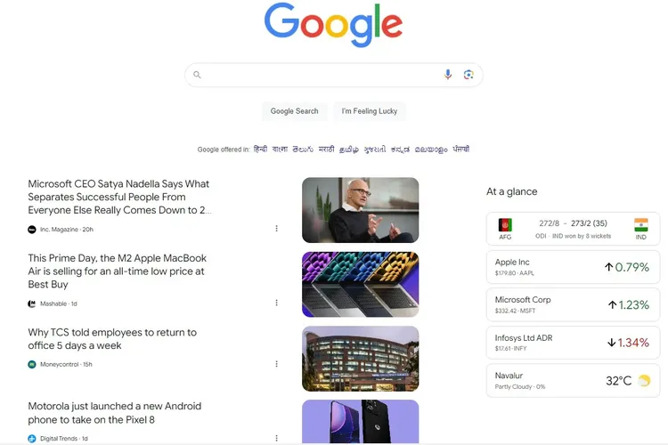 google home page