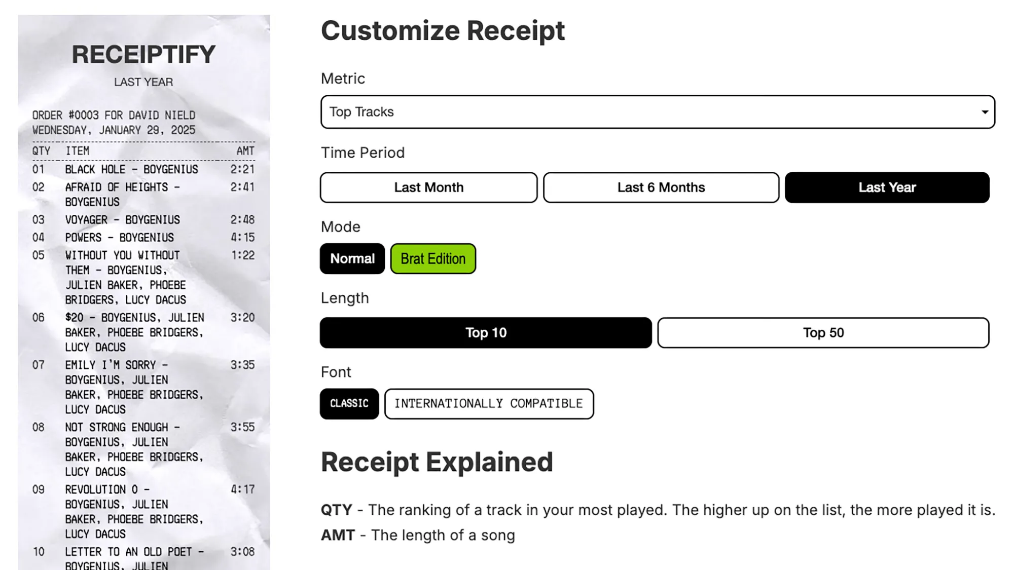 01 receiptify