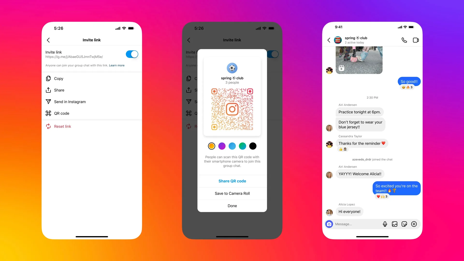 instagrams new invite link feature for group chats v8a1.1920