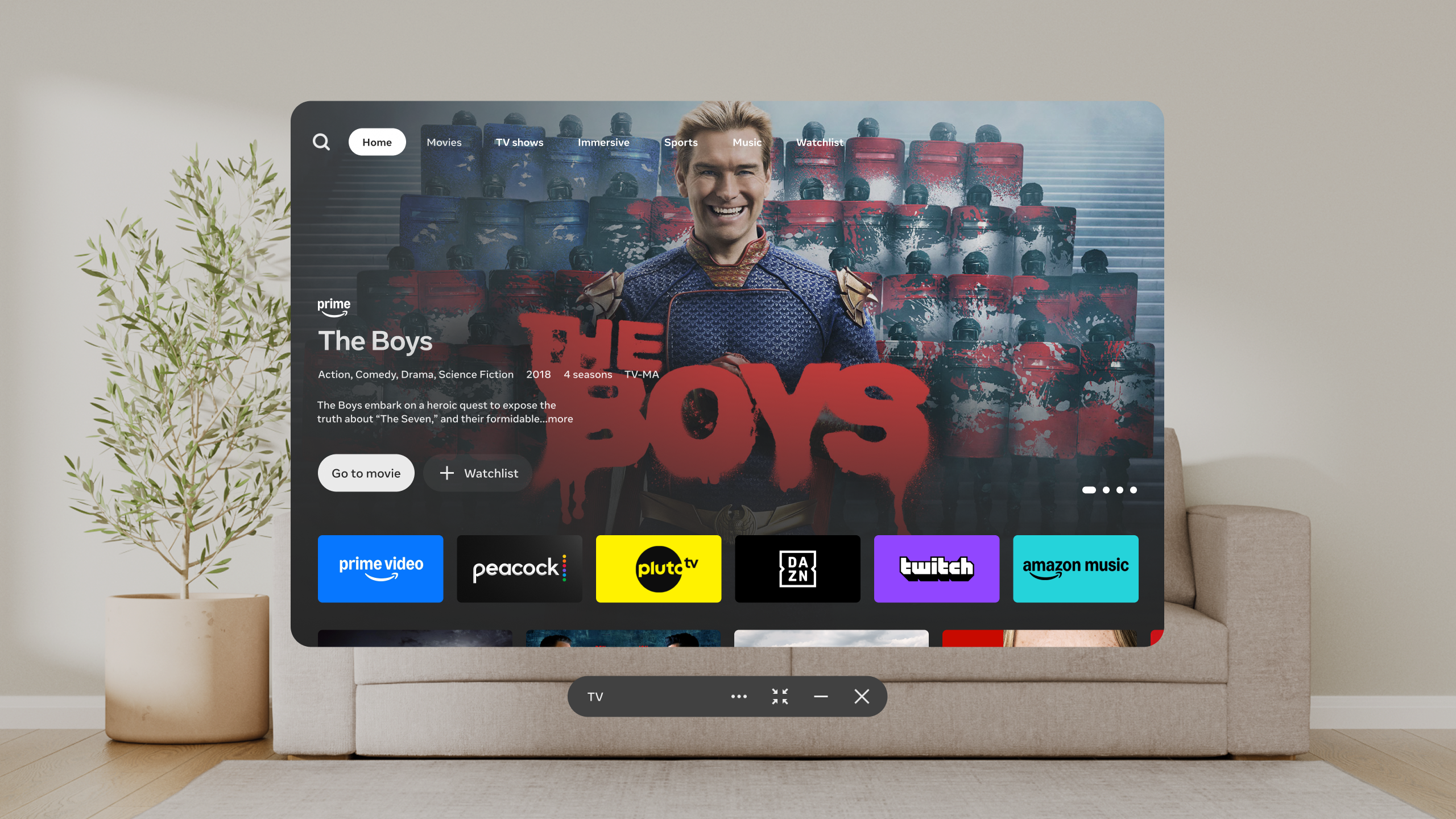 horizontv home screen