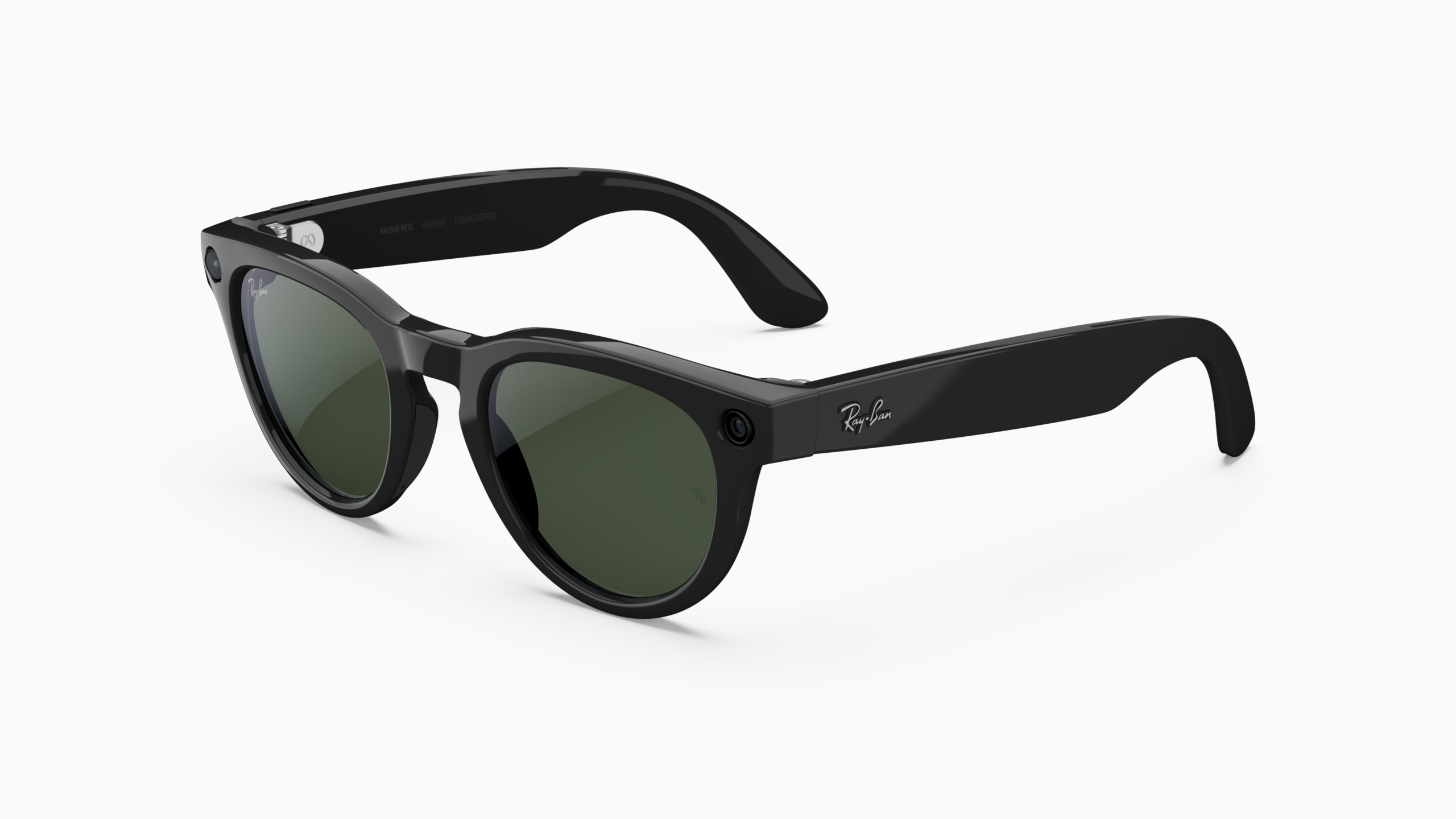 ray ban meta headliner gen 2 shiny black transitions® graphite green lenses