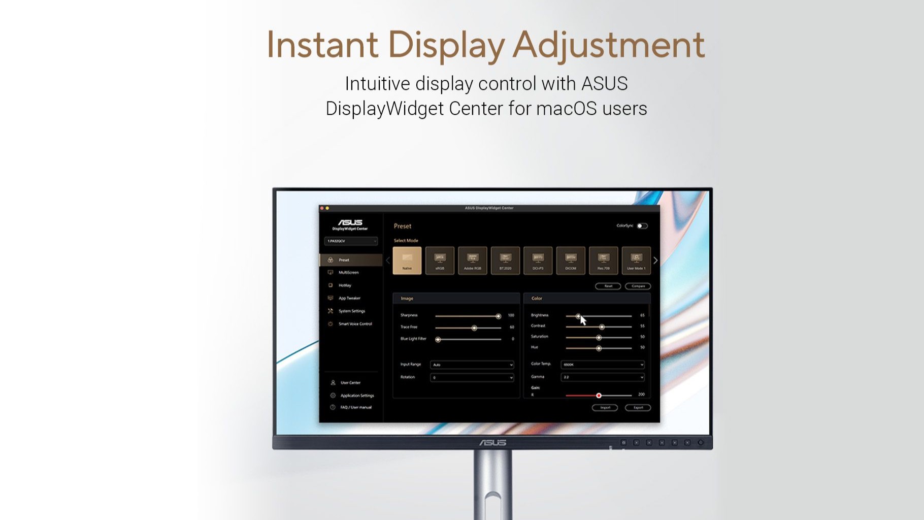 proart asus displaywidget center for mac 1820 1213