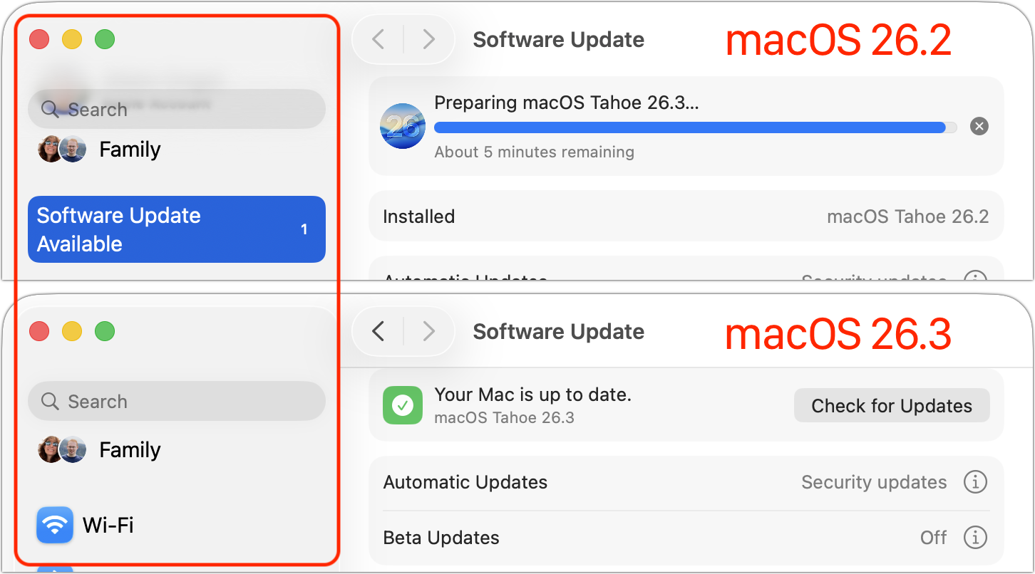 system settings less transparency comparison