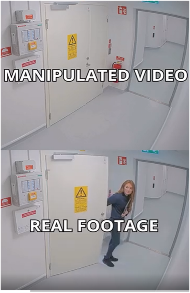axis real footage vs manipulated video