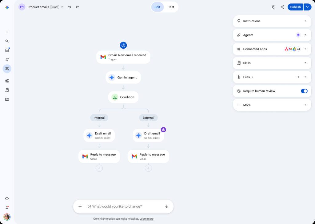 gemini enterprise agent designer